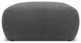 Tmavosivý taburet z textílie bouclé Molino – Micadoni Home