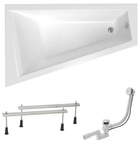 Asymetrická vaňa Laguna Idea Plus 160x100 cm akrylát ľavá SIKOID1600LAN, 1 ks