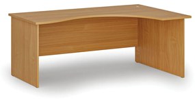 Ergonomický kancelársky pracovný stôl PRIMO WOOD, 1800 x 1200 mm, pravý, buk