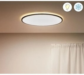 WiZ - LED Stmievateľné stropné svietidlo SUPERSLIM LED/32W/230V čierna Wi-Fi