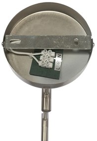 Nástenná lampa z ocele s bielym tienidlom a nastaviteľným ramenom - Ladas Deluxe