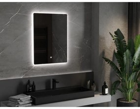 Mexen Sun, LED kúpeľňové zrkadlo s podsvietením 60x80 cm, 6000K, ochrana proti zahmlievaniu, 9807-060-080-611-00