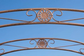 Oblúk na ruže Mel s bránkou - Hnedá antik