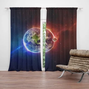 Sablio Záves Planéta Zem: 2 ks 140x250 cm