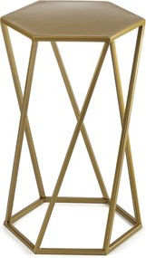 STOJAN NA KVETINÁČ HEXAGON 40X24X27 CM ZLATÁ