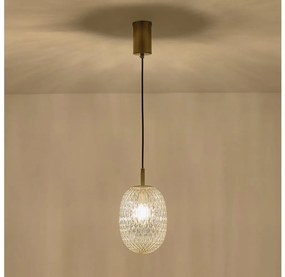 Luster na lanku 1xE14/25W/230V číra pr. 15 cm