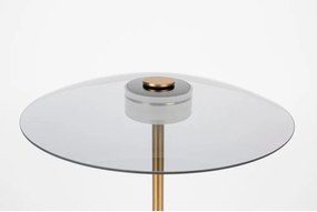 Sivá/v zlatej farbe LED stmievateľná stolová lampa so skleneným tienidlom (výška 42 cm) Float – Zuiver