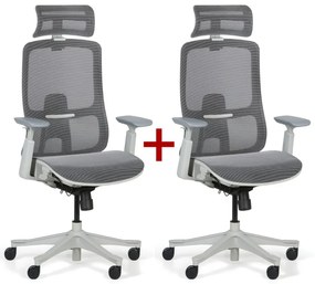 Kancelárska stolička SIA 1+1 ZADARMO, sivá