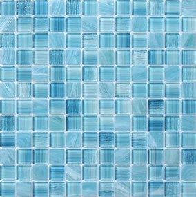 Sklenená mozaika Premium Mosaic aqua blue 30x30 cm lesk MOSCH192, (bal. 1,330 m2 )