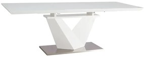 Signal Stôl ALARAS III biely / biely lak 160(220)x90