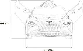 Ramiz Elektrické autíčko Bentley Bacalar pre deti biele + diaľkové ovládanie + EVA + LED audio + pomalý štart