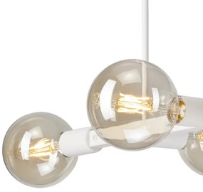Luster na tyči ASTRID 4xE27/60W/230V biela