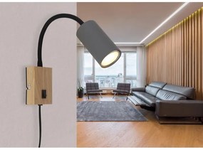Globo 57911WG - Flexibilná nástenná lampa ROBBY 1xGU10/25W/230V šedá/hnedá