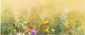 Obraz - Maľovaná lúka (120x50 cm)