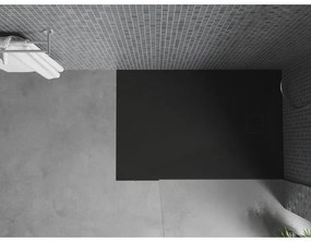 Mexen Bert, SMC obdĺžniková sprchová vanička 100 x 80 cm, čierna, 4K708010