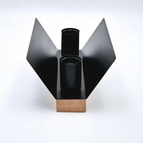 Stropné svietidlo ESME 2xE27/15W/230V čierna/dub