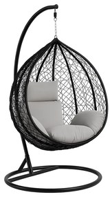 Závěsné houpací křeslo Houseland Luna XL černé