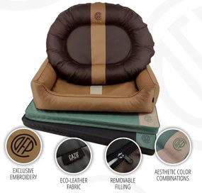 Pelech z eko kože pre psa Oslo Mint L/XL/XXL