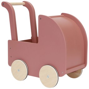 Kočík pre bábiky drevený s perinkou Kvety a motýle