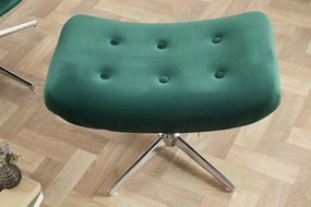 Dizajnová otočná taburetka Joe - zelený zamat