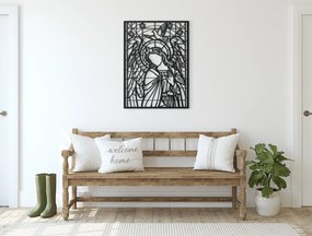 drevko Drevený obraz Anjel Rozmer obrazu: 44,5 x 33 cm, Farba dekorácie: Čierna
