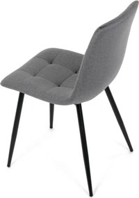 Jedálenská stolička zamatová, sivá DCL-X7015 GREY2