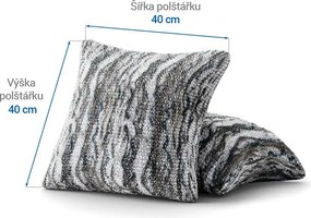 Bielastické poťahy OCEANO NOVÉ šedo-modré obliečky na vankúšiky 2 ks ( 40 x 40 cm)