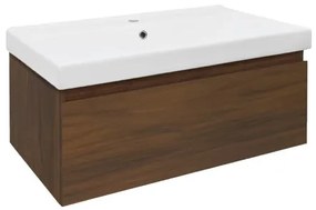 Kúpeľňová skrinka s umývadlom SAT B-Way 80x30x45 cm orech mat BWAY80NUTU1