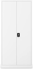 Uzamykateľná skriňa na dokumenty biela JAN H D600 900 x 1950 x 600 mm