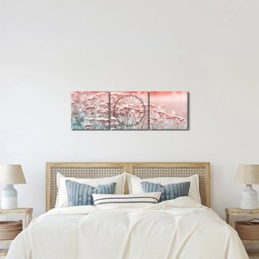 Obraz - Lúčne kvety (s hodinami) (90x30 cm)