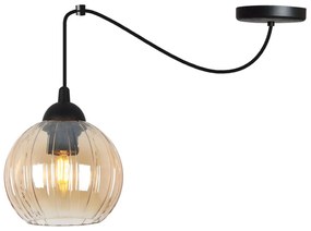 Závesné svietidlo Costa Spider, 1x medové sklenené tienidlo, b