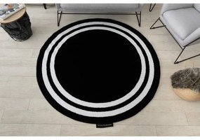 Okrúhly koberec HAMPTON Rám, čierna Veľkosť: kruh 120 cm