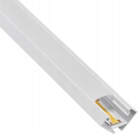 BERGE LED hliníkový profil rohový 2m biely - sada
