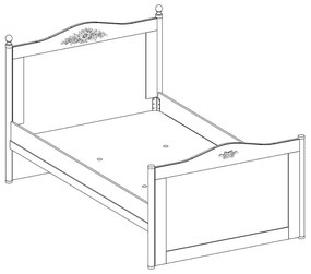 Študentská posteľ Lilian 120x200cm - breza