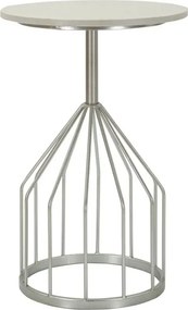 Odkladací stolík Cup 37 cm mramor/strieborný