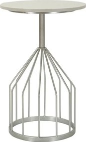 Odkladací stolík Cup 37 cm mramor/strieborný