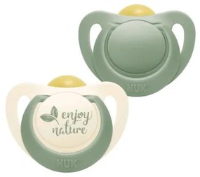 NUK Latexový cumlík NUK For Nature 0-6m 2 ks zelená