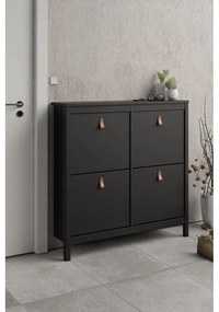 Čierna výklopná skrinka na topánky Madrid – Tvilum