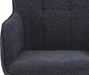 Jedálenská stolička Francis, tmavo šedá štruktúrovaná látka