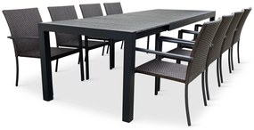 Záhradný jedálenský set Grande Pasto + 8x ratanová stolička Wicker Pat