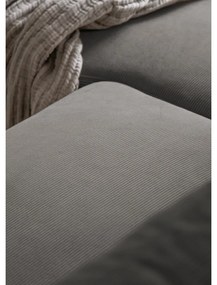 Sivá menčestrová rozkladacia rohová pohovka (ľavý roh) Lofty Lilly – Miuform