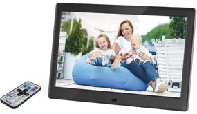Sencor - Digitálny fotorámik s reproduktorom 230V čierny + diaľkové ovládanie