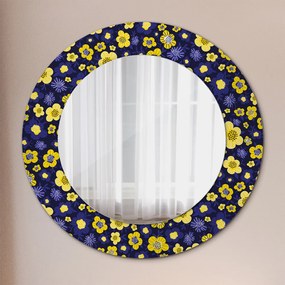 Okrúhle ozdobné zrkadlo Sladké malé kvety fi 50 cm