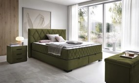 Posteľ Reve 180x200 cm, machovo zelená látka