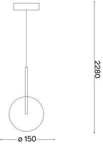 Ideal Lux - LED Luster na lanku EQUINOXE 1xG4/2W/230V pr. 15 cm mosadz/číra