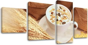 Obraz na stenu 4 dielny KUCHYŇA KU026E40 - 130x70 cm