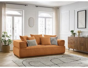 Ženilková pohovka v horčicovej farbe 237 cm Whesley – Bobochic Paris