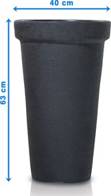 Květináč Yahir 63x40 cm antracitový