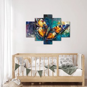 Obraz - Motýľ, olejomaľba (150x105 cm)