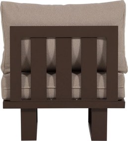 Hnedé kovové/polstrované záhradné kreslo Bear – WOOOD